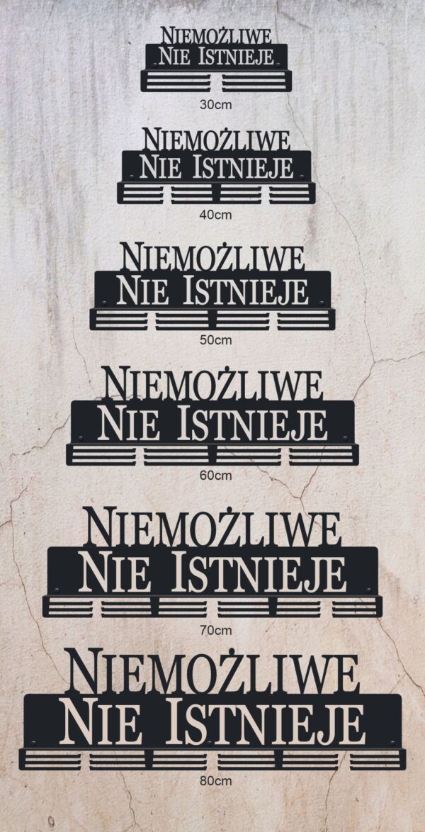 Wieszak na medale Niemożliwe nie istnieje - obrazek 5