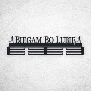 nowoczesny wieszak na medale biegam bo lubię