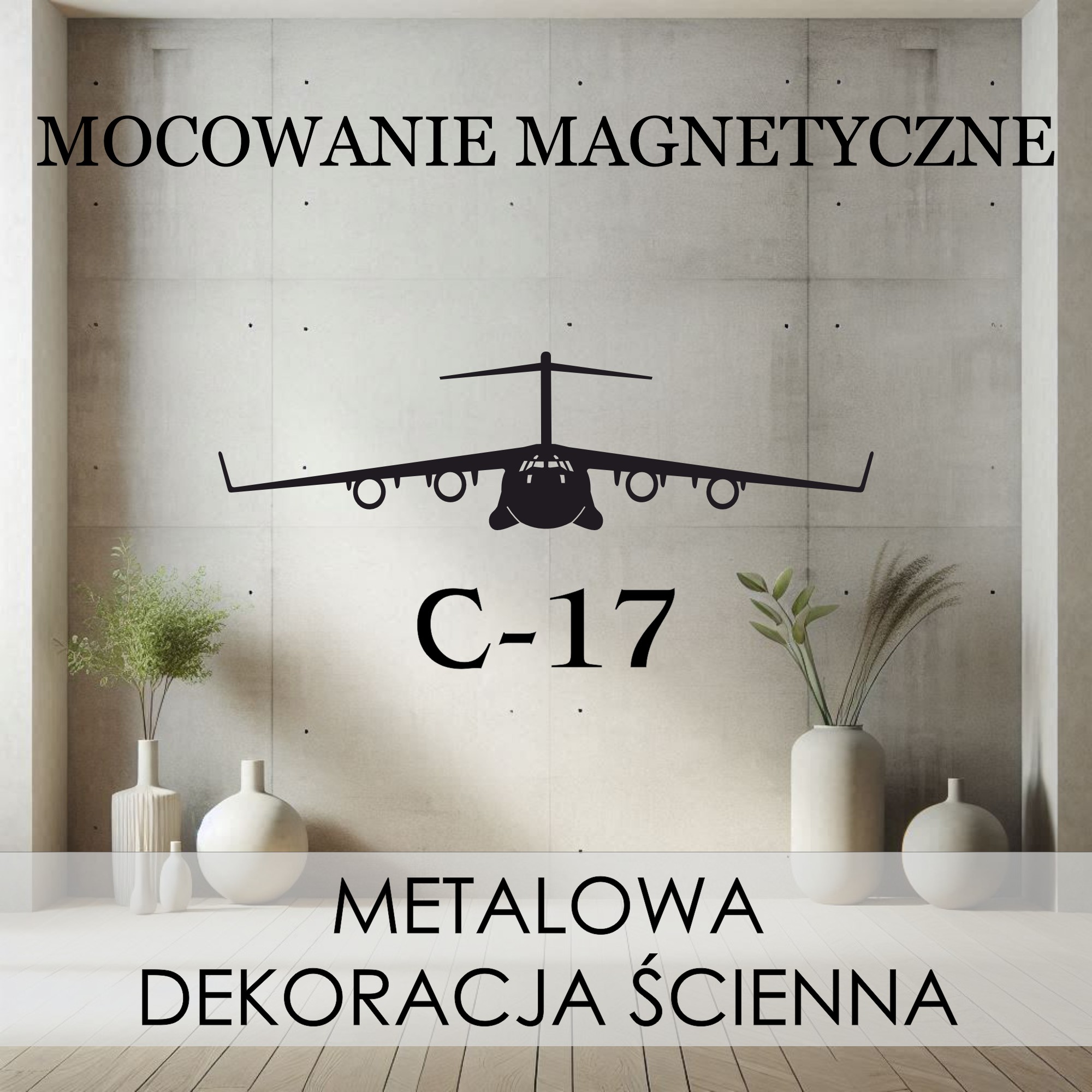 Metalowa Dekoracja ścienna Boeing C17 Globemaster