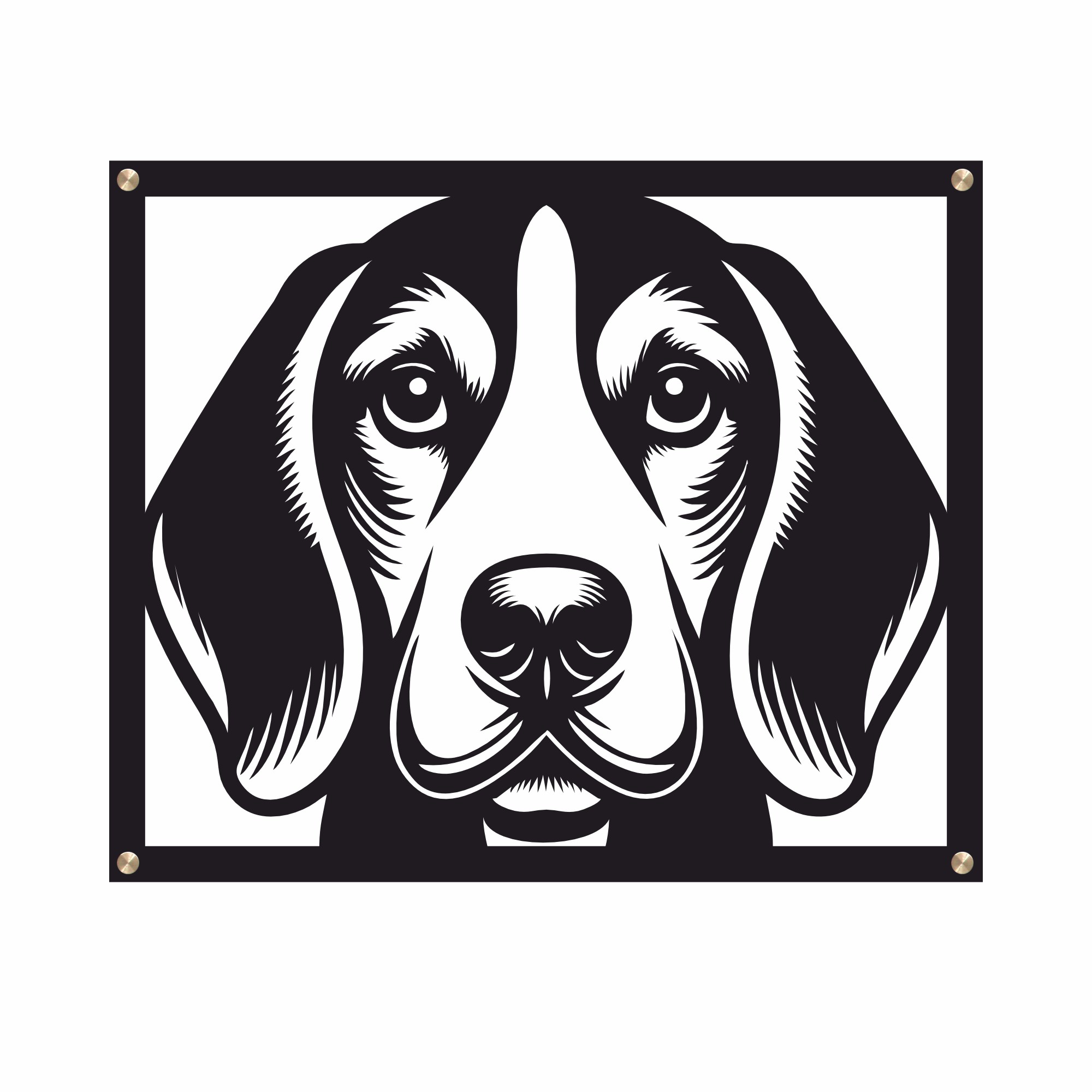 Metalowy obraz ścienny Beagle