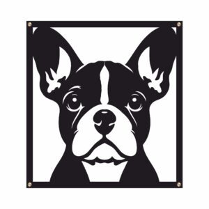 Duży Metalowy obraz do salonu Buldog Francuski