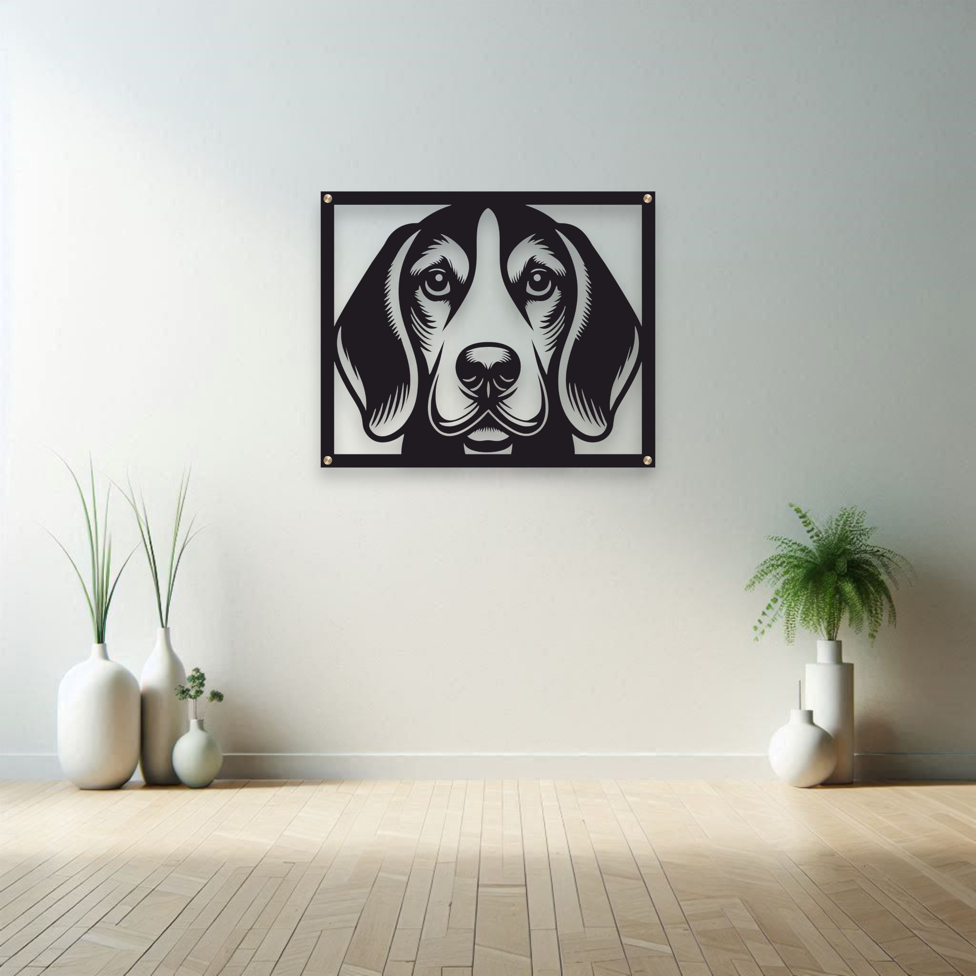 Obraz metalowy ścienny Beagle