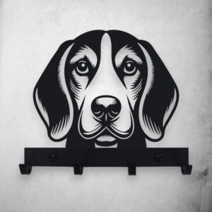 Metalowy Wieszak na smycze Beagle