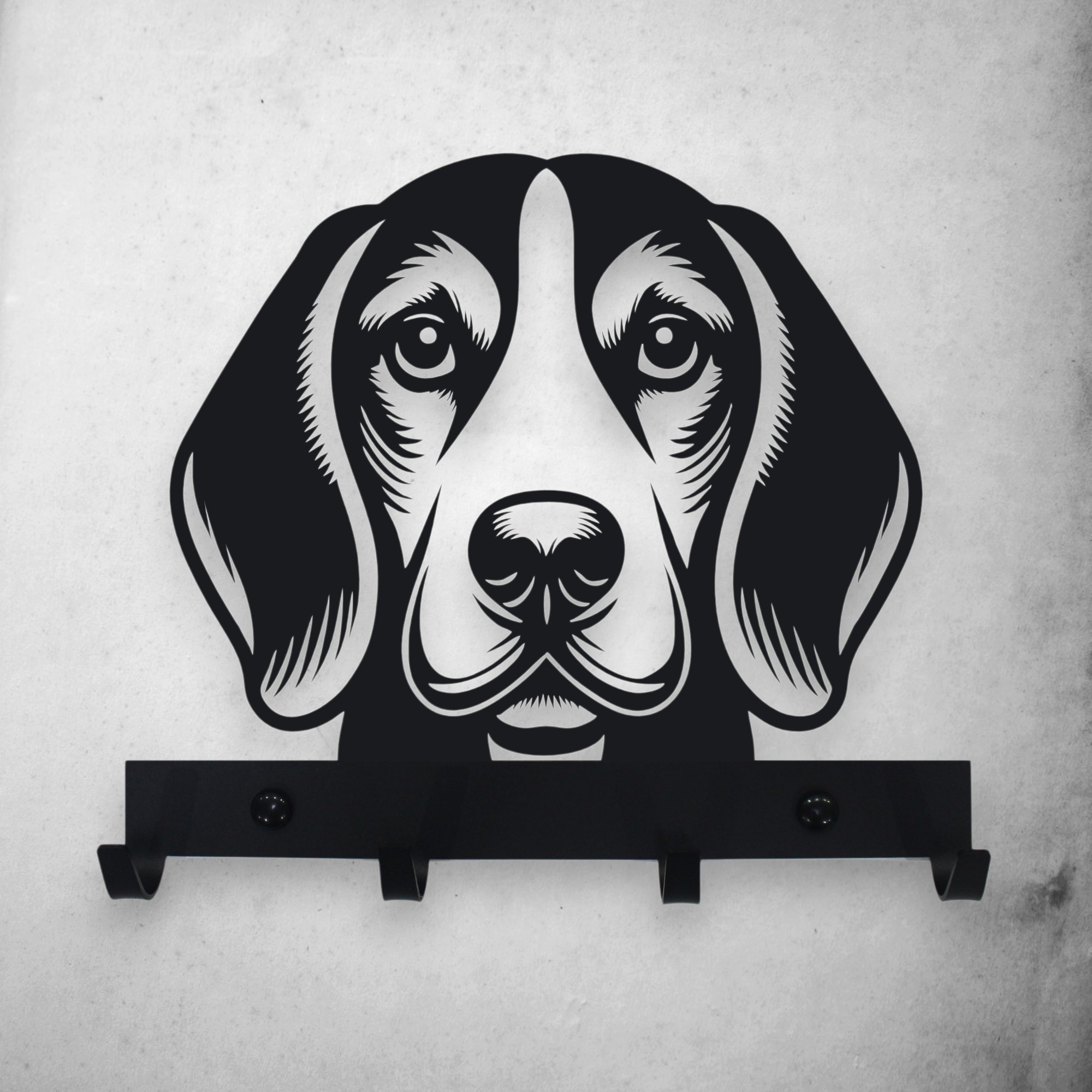 Metalowy Wieszak na smycze Beagle