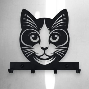 Metalowy Wieszak na smycze dla kota