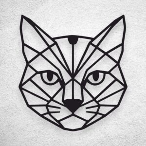 Metalowa Dekoracja geometryczna Kot