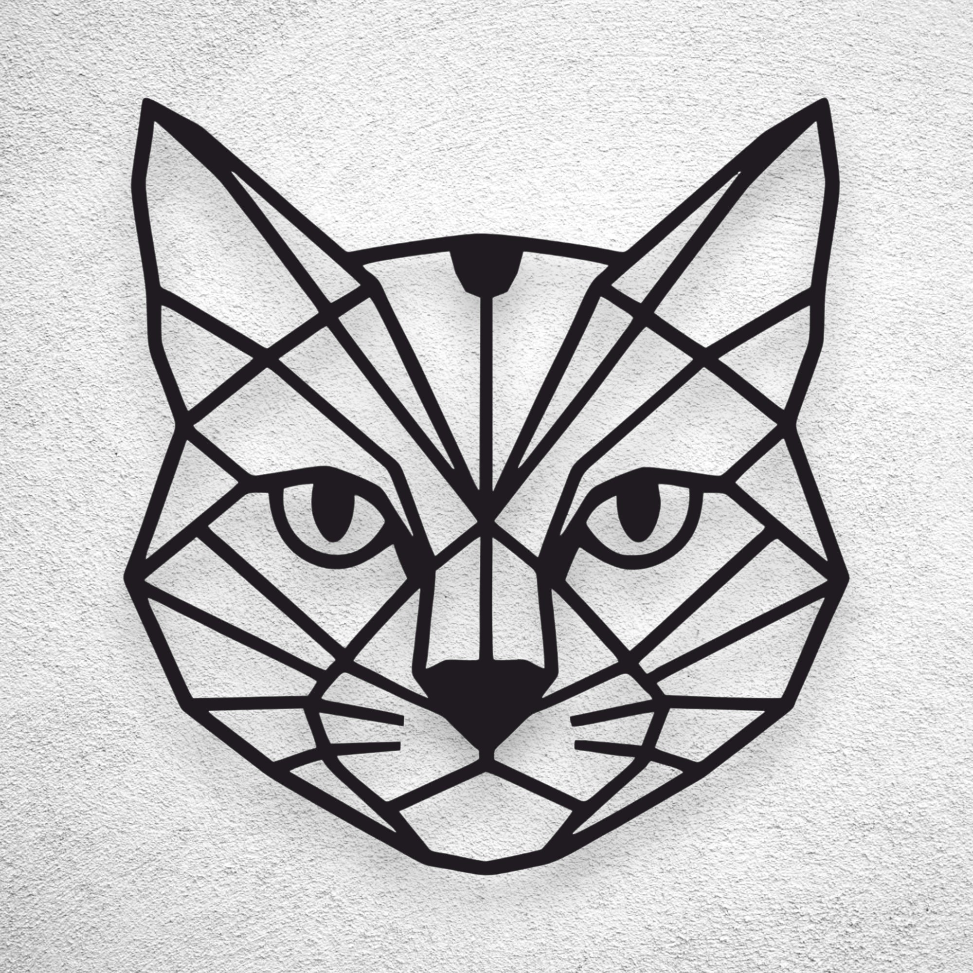 Metalowa Dekoracja geometryczna Kot