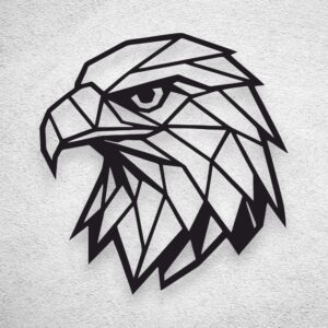 Metalowa Dekoracja orzeł geometryczny