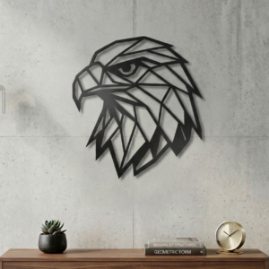 Metalowa Dekoracja orzeł geometryczny