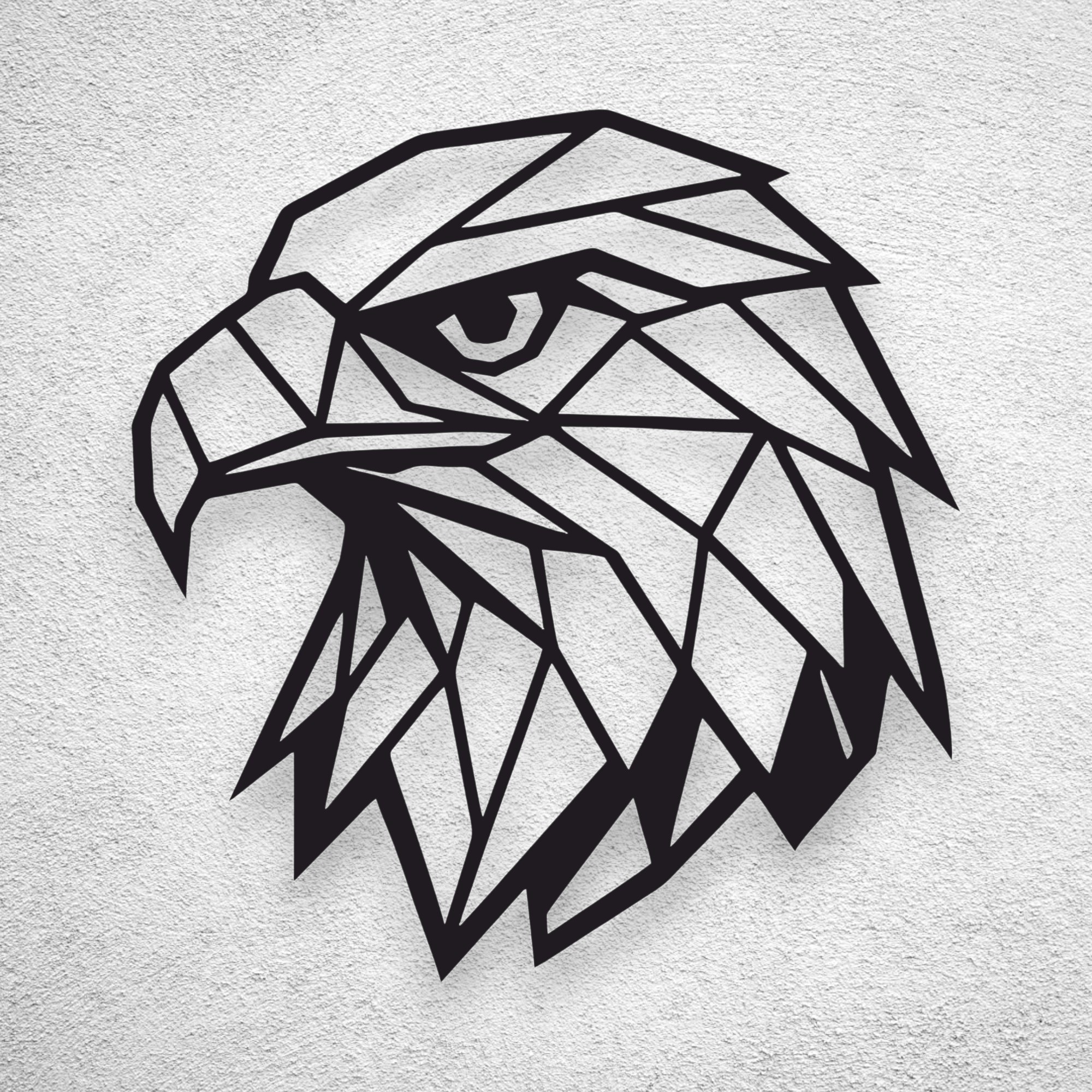 Metalowa Dekoracja orzeł geometryczny