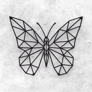 Metalowa Dekoracja ścienna motyl geometryczny
