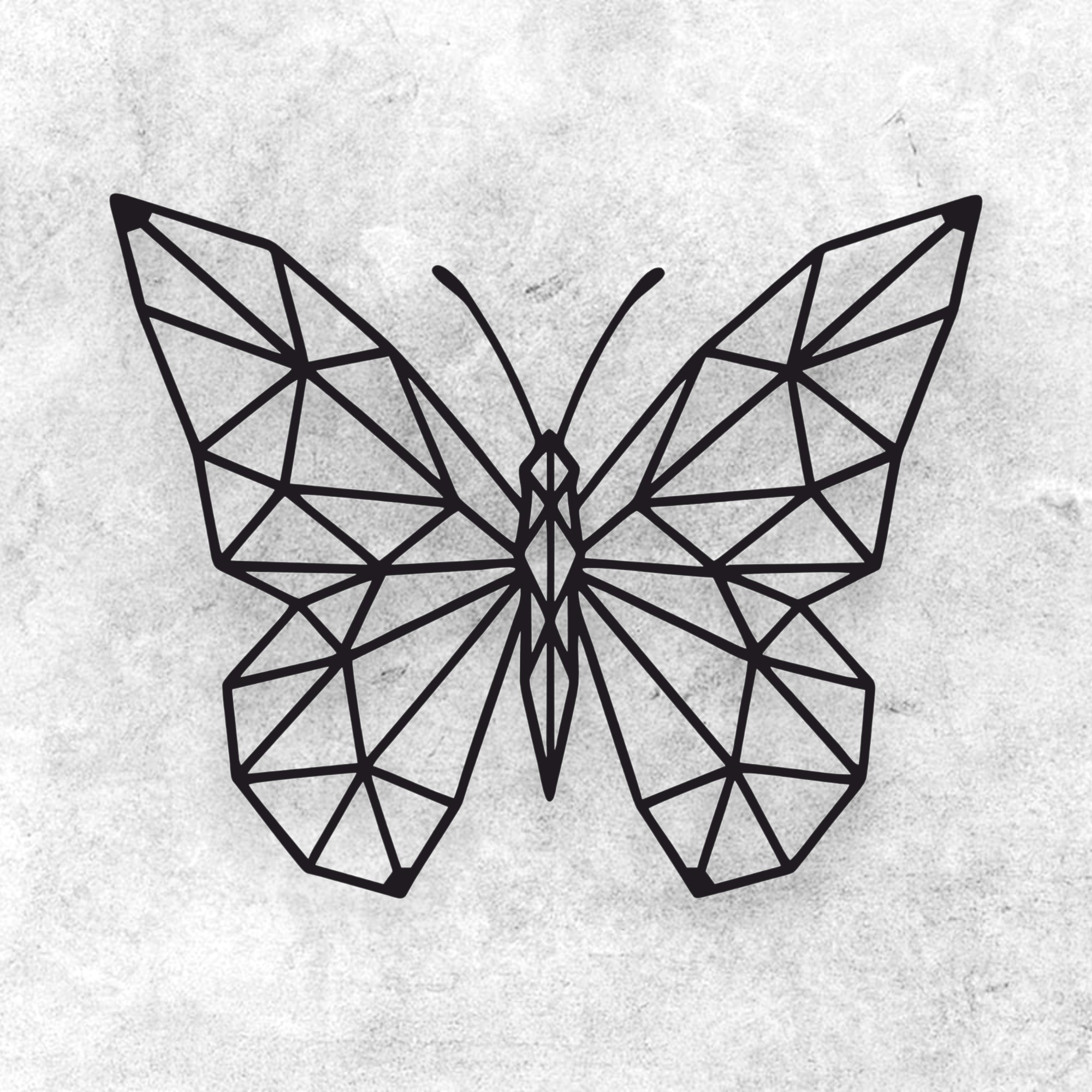 Metalowa Dekoracja ścienna motyl geometryczny