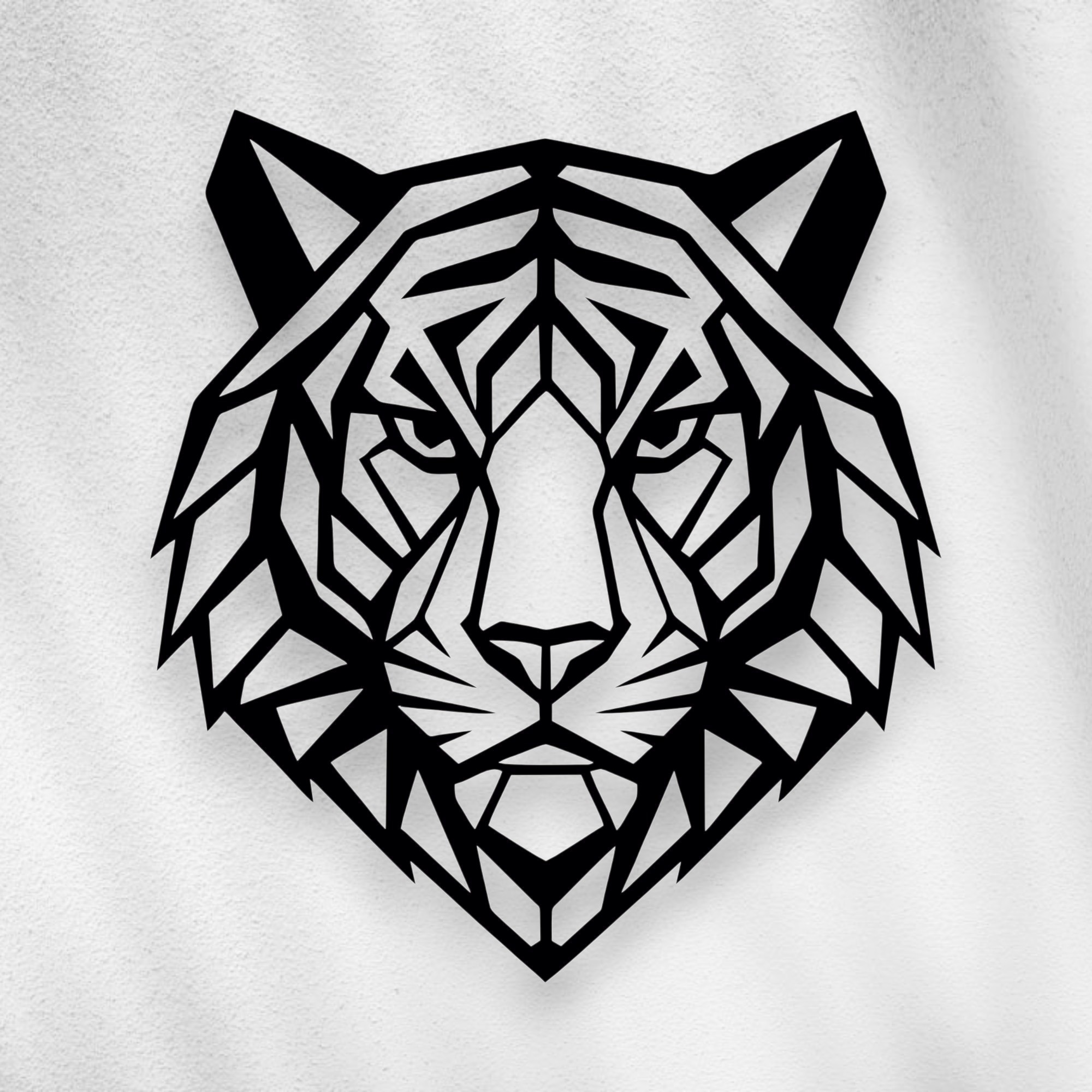 Metalowa Dekoracja tygrys geometryczny