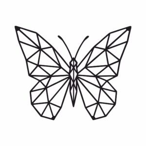 Dekoracja metalowa motyl geometryczny