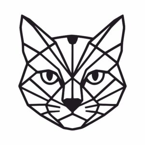 Nowoczesna Metalowa Dekoracja ścienna Kot
