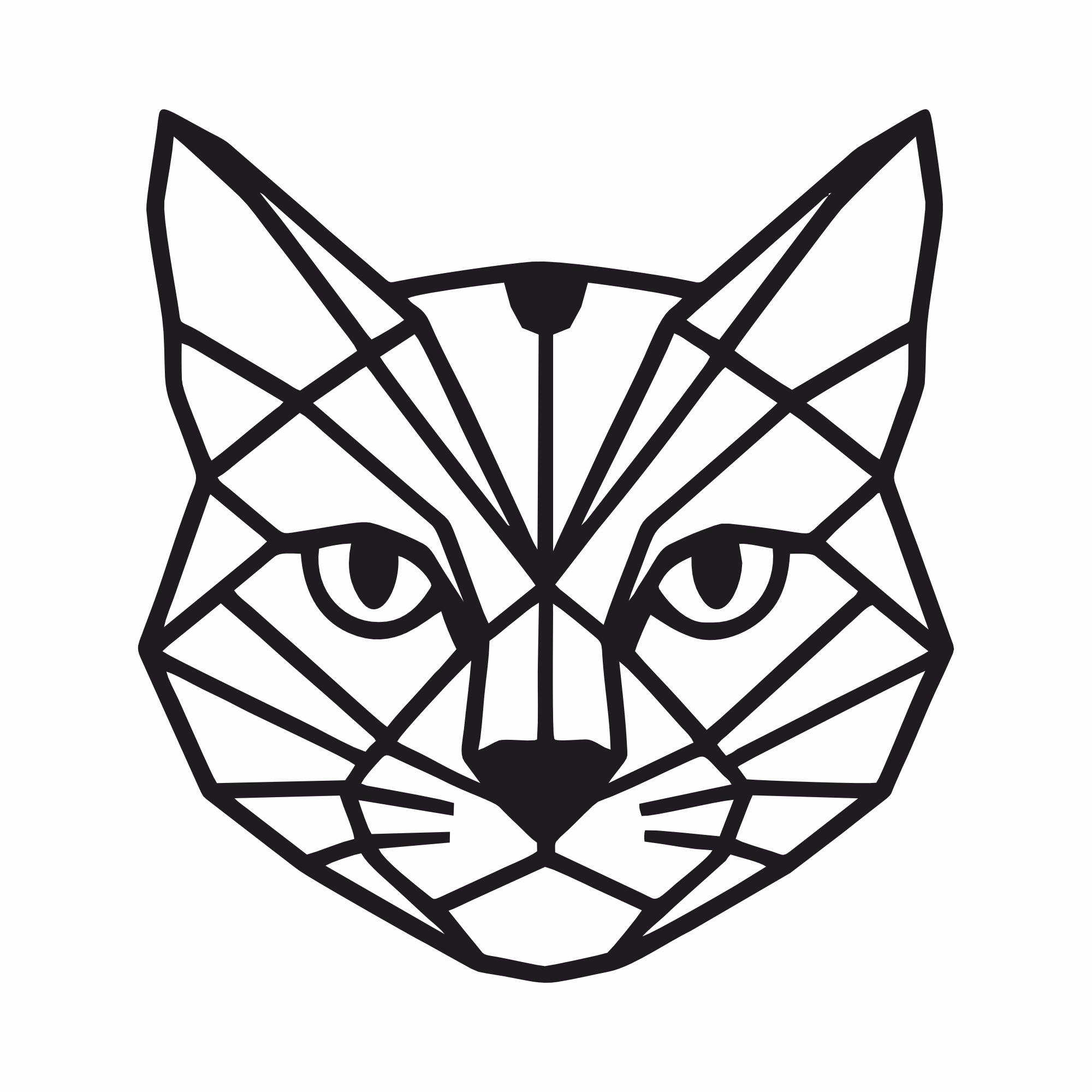 Nowoczesna Metalowa Dekoracja ścienna Kot