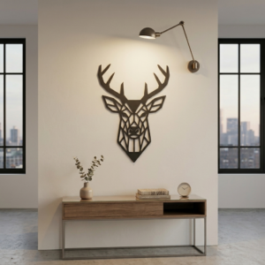 Metalowa dekoracja ścienna jeleń