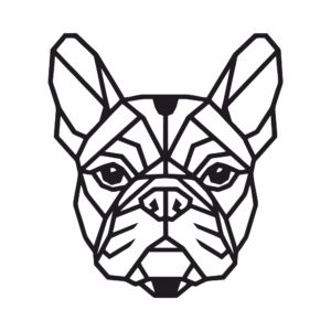 Elegancka Metalowa dekoracja ścienna Buldog Francuski