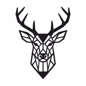 Nowoczesna Metalowa dekoracja ścienna Jeleń