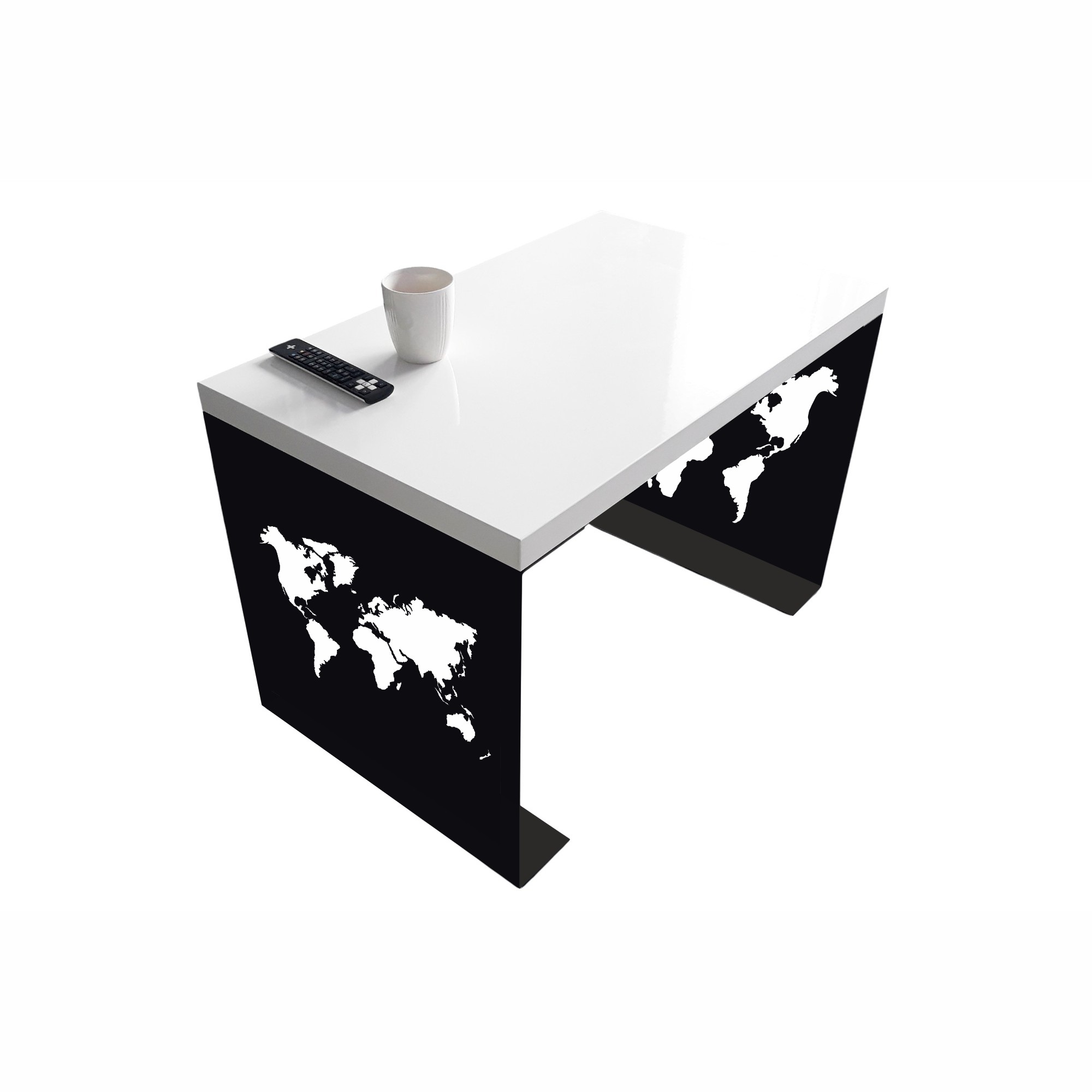 Metalowy Stolik kawowy mapa świata do salonu