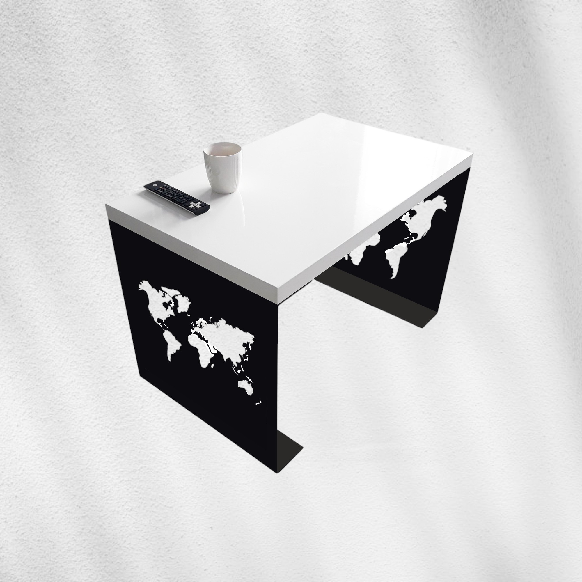 Metalowy Stolik kawowy mapa świata