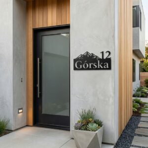 Nowoczesny numer na dom ulica Górska