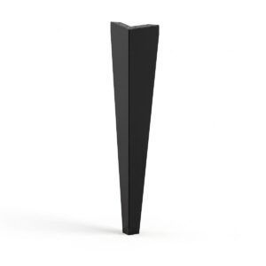 Pojedyncza metalowa noga do stołu i biurka Detroit o wysokości 72 cm, w kolorze czarnym matowym, wycięta ze stali.
