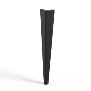 Wysoka metalowa noga do konsoli Detroit o wysokości 90 cm, w kolorze czarnym matowym, wycięta ze stali.