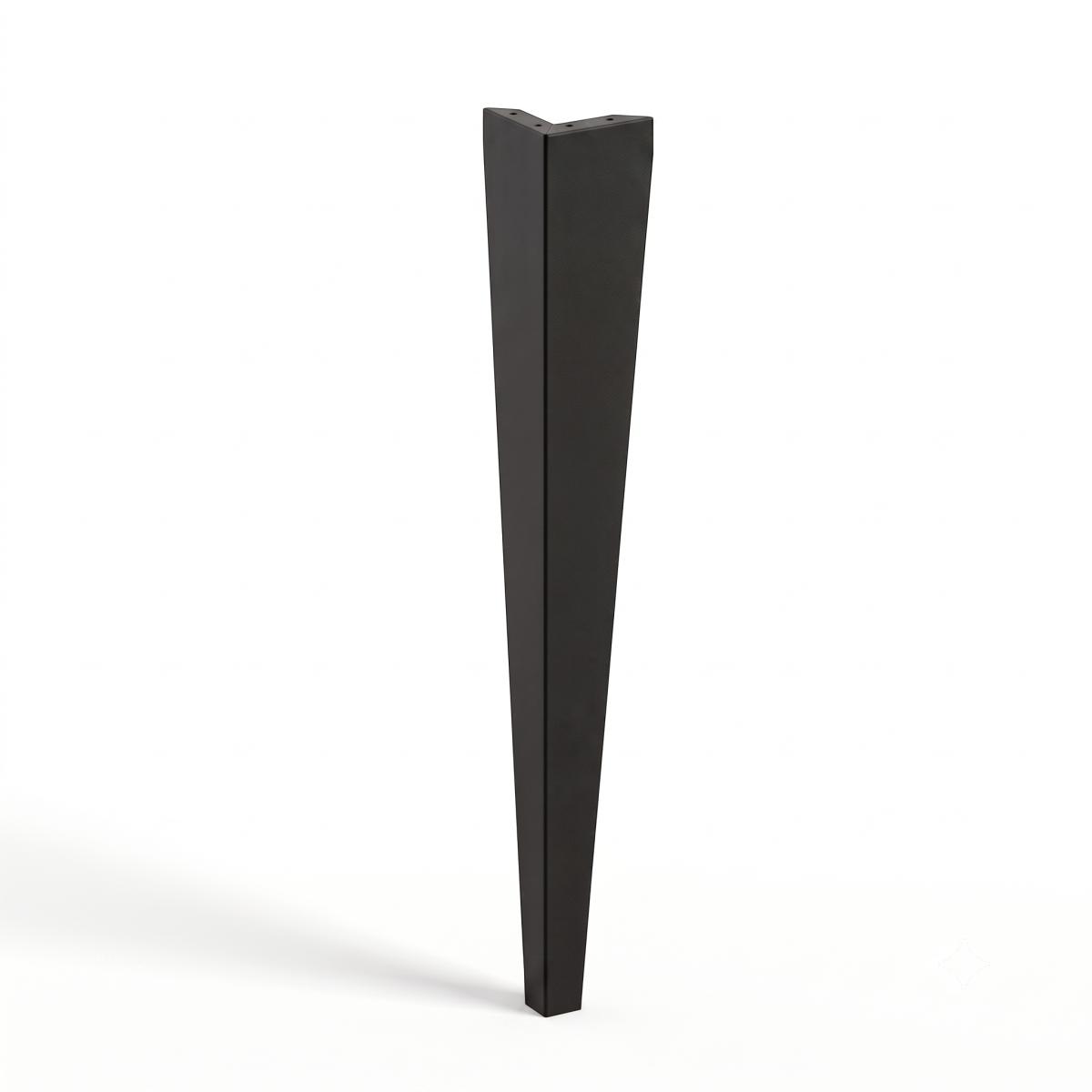 Wysoka metalowa noga do konsoli Detroit o wysokości 90 cm, w kolorze czarnym matowym, wycięta ze stali.