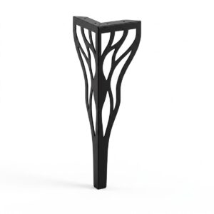 Czarna ażurowa noga metalowa Verona 40cm wycinana laserowo