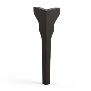 Czarna wysoka noga metalowa do stołu i biurka Seattle 72cm wycinana laserowo bez spawów